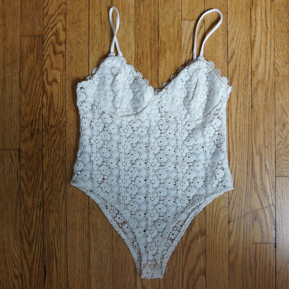 H&M Tops - H&M crocheted lace bodysuit size M